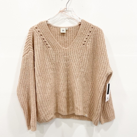 Rip Curl Woven V-Neck Sweater Knit Long Sleeve M - Picture 4 of 11